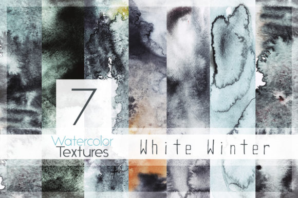 6 White Winter Watercolor Textures Pack Review