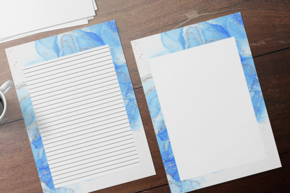 Blue and Gold Watercolor Stationery Paper for Print Templates: A Seller’s Real-World Review