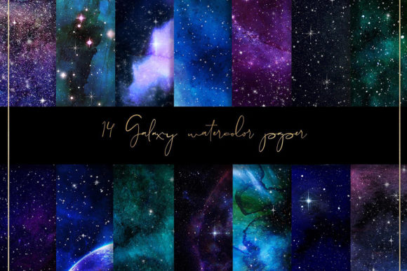 Galaxy Watercolor Digital Paper: A Brand Designer’s Review for Marketing & Visual Content