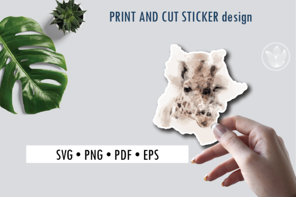 Giraffe Watercolor Sticker: A Crafty Design Asset for Playful Branding and Visual Projects