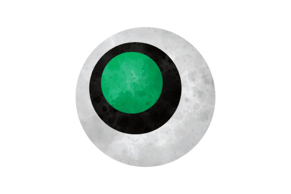 Halloween Watercolor Icon Eyeball: Festive, Handmade Charm for Seasonal Branding