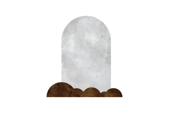 Halloween Watercolor Icon Gravestone: A Moody Yet Marketable Design Asset for Seasonal Branding