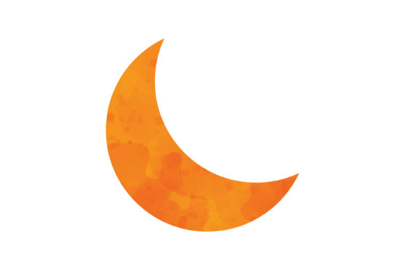 Halloween Watercolor Icon Moon: A Moody, Handcrafted Touch for Seasonal Design Projects