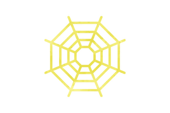 Halloween Watercolor Icon: Spider Web for Bloggers & Publishers
