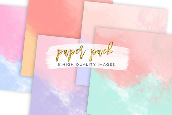 Ombre Watercolor Backgrounds for Digital Paper & Clipart