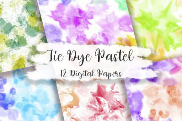 Pastel Tie Dye Backgrounds for Soft, Artistic Branding
