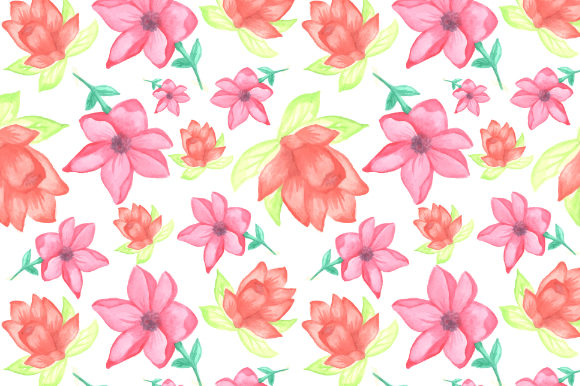 Red and Orange Floral Watercolor Pattern Review