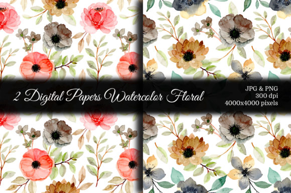 Seamless Pattern Floral Watercolor 61 for Etsy & Digital Sellers