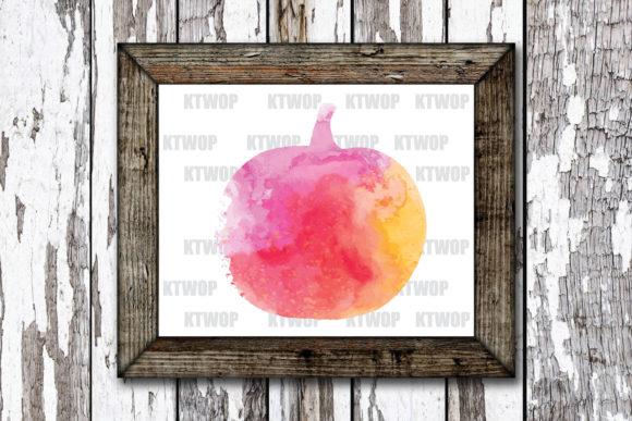 Soft Autumn Vibes with Pumpkin-Pink-Watercolor PNG for Craft & Content Design