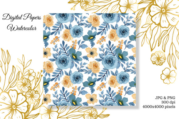 Soft, Organic Branding with Seamless Pattern Floral Watercolor 18