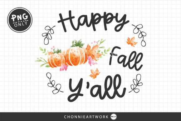 Sublimation Happy Fall Y’all Watercolor: A Seasonal Print Template for Cozy Branding