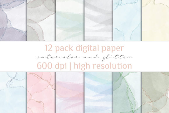 Watercolor Digital Paper for Branding & Marketing Backgrounds