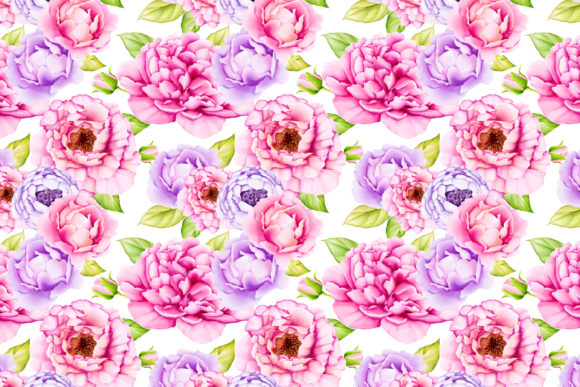 Watercolor Floral Seamless Pattern: A Versatile Design for Crafters & Etsy Sellers