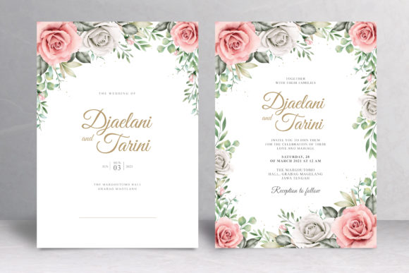 Watercolor Floral Wedding Card Template: A Delicate Touch for Local Business Branding