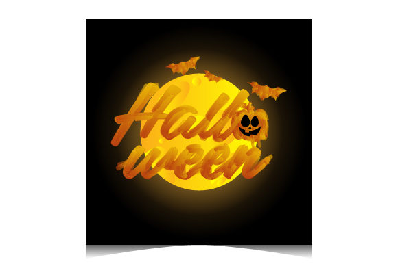 Watercolor Lettering Halloween with Moon: A Graphic Templates Review for Sellers