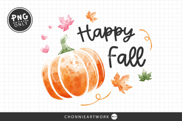 Watercolor Pumpkin, Hello Fall Print Templates: Seasonal Charm for Local Branding