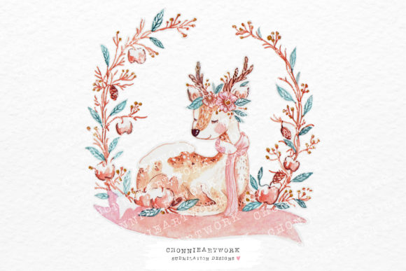Watercolor Reindeer in a Wreath for Crafts: A Handmade Business Creator’s Honest Review
