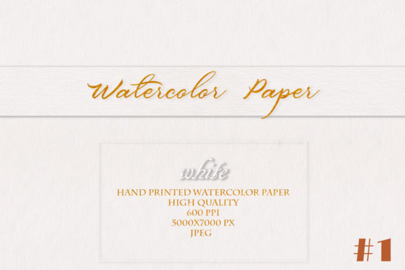 White Watercolor Hand Printed Paper 1: A Soft, Organic Texture for Branding and Print Projects